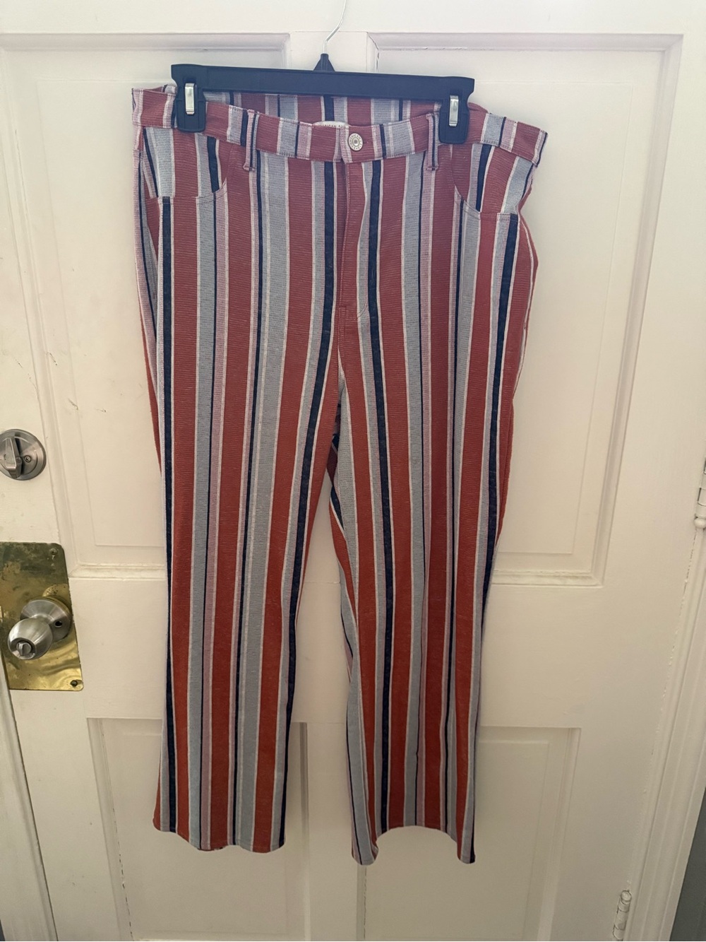 American Eagle Outfitters Vertical Stripe pants in Rust, Navy & light blue